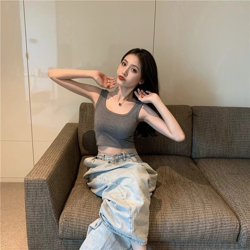 Padded Vest Women's Short Summer Navel Wrapped Chest 2025