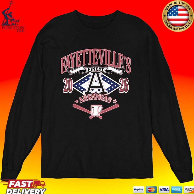Fayetteville’s Finest Baseball Arkansas 2026 T-shirt