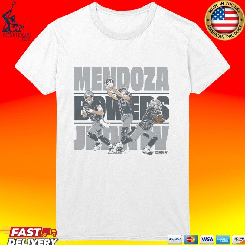 Fernando Mendoza, Ashton Jeanty & Brock Bowers Vegas Trio T-shirt