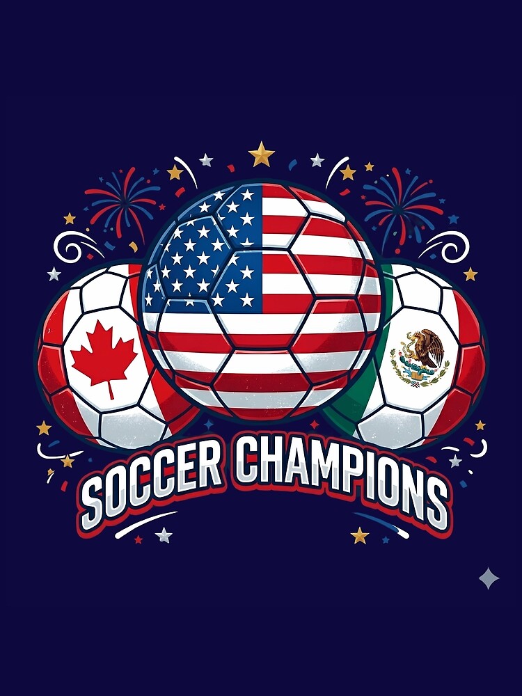 Three Nations Football Fans Graphic – Patriotic North America Sports T-Shirt by Basma Designs | Funny Shirts, Stickers & Mugs