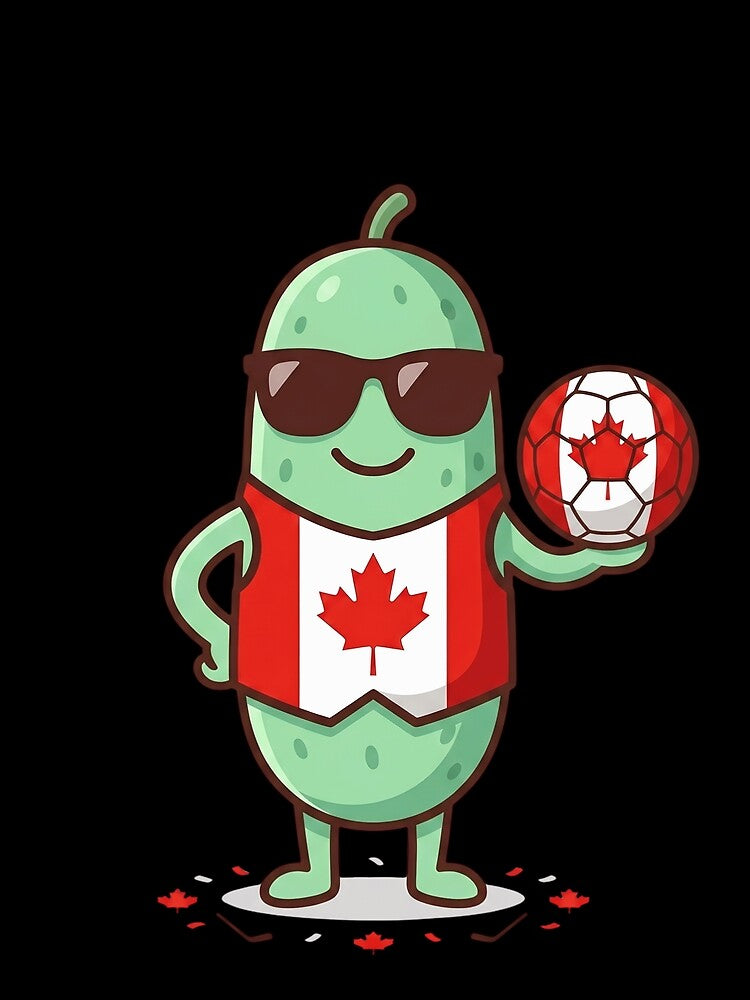 Cute Canadian Soccer Pickle Fan Shirt Funny Pickle Lover Canada Football Supporter Kawaii Sports Gift by Basma Designs | Funny Shirts, Stickers & Mugs