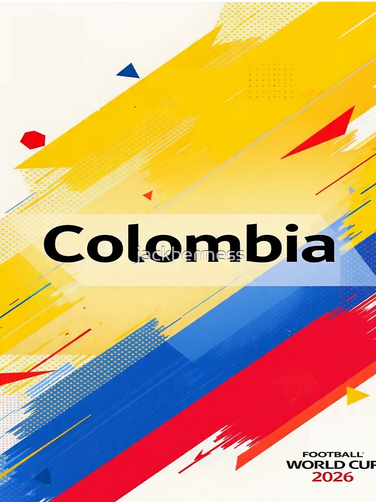Colombia Football 2026 Geometric Tee by jackbermess