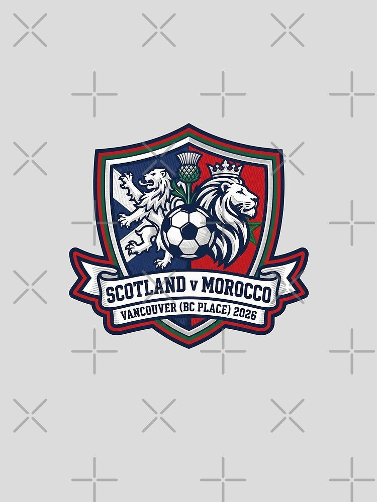Scotland vs Morocco 2026 Vancouver Soccer Crest Patch by Pride Emblem Prints