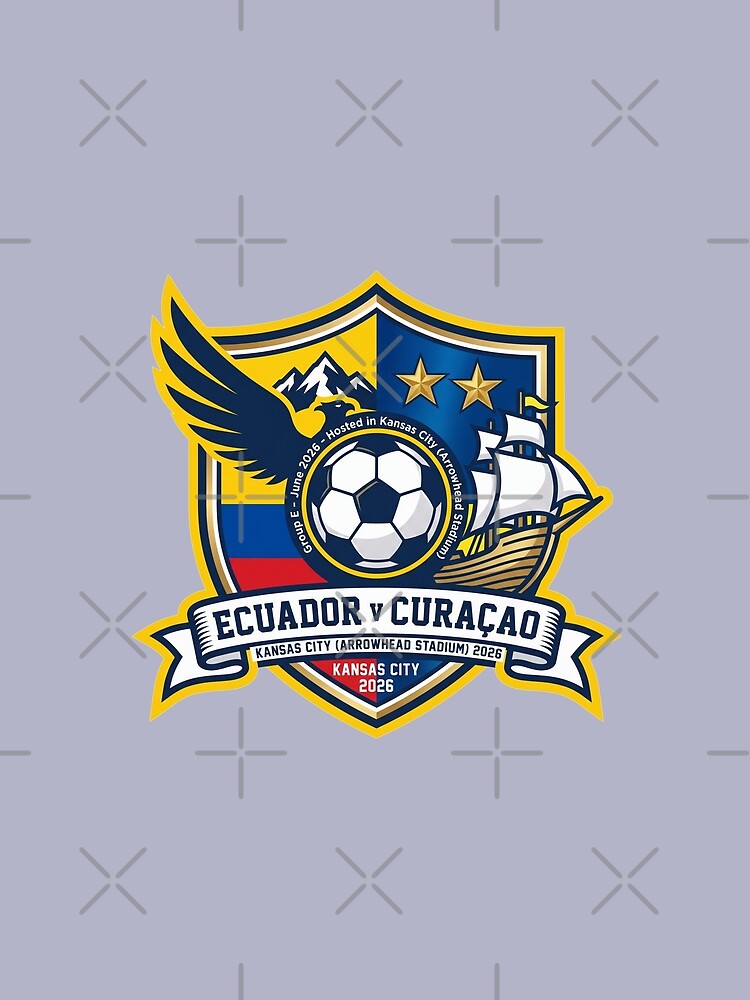 Ecuador vs Curacao Kansas City 2026 Soccer Crest Graphic by Pride Emblem Prints