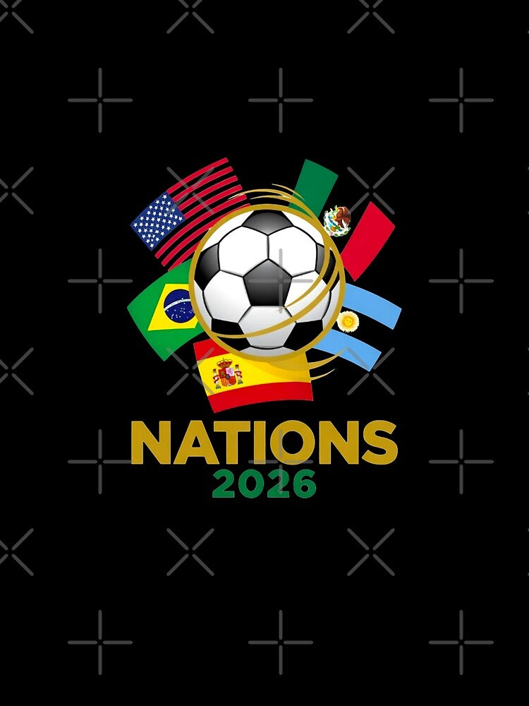 USA Mexico Brazil Argentina Spain 2026 Soccer Nations T-Shirt by Nexus Space