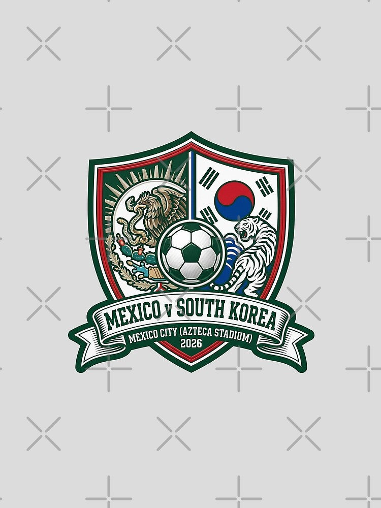 Mexico South Korea Soccer Crest Azteca Stadium 2026 by Pride Emblem Prints