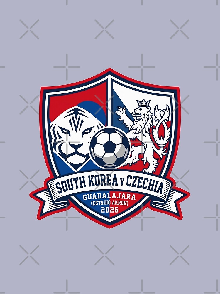 South Korea vs Czechia Soccer Match Crest Guadalajara 2026 by Pride Emblem Prints