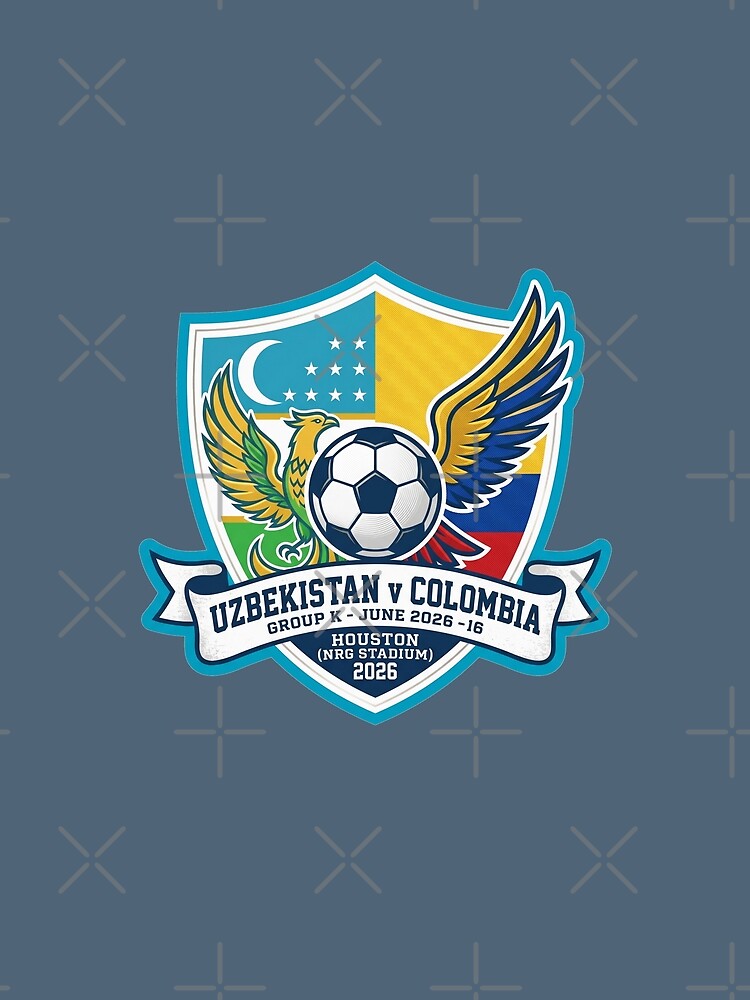 Uzbekistan vs Colombia 2026 Soccer Match Crest Badge by Pride Emblem Prints