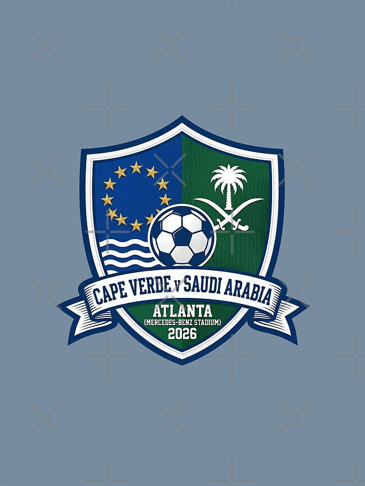 International Soccer Match Crest Cape Verde Saudi Arabia Atlanta by Pride Emblem Prints