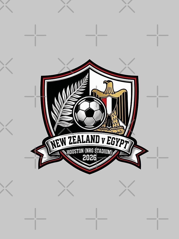 New Zealand Egypt Soccer 2026 Houston Athletic Crest by Pride Emblem Prints
