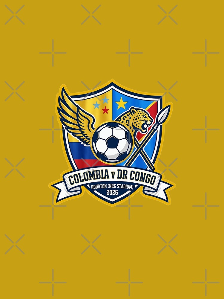 Colombia vs DR Congo Houston Soccer Match Crest by Pride Emblem Prints