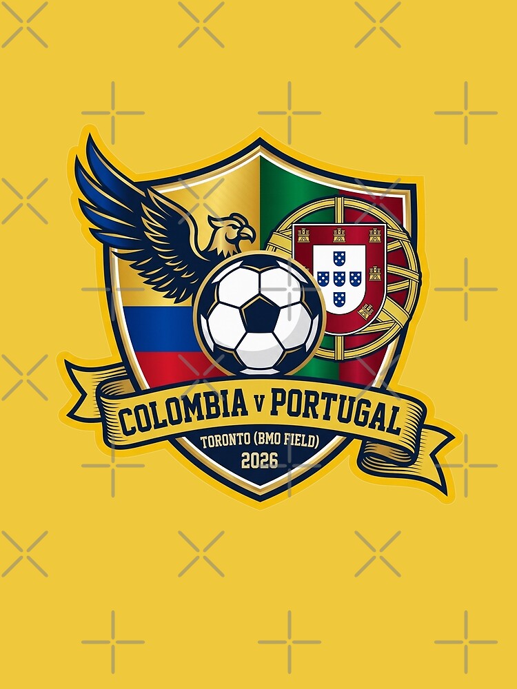 Colombia vs Portugal Toronto 2026 Soccer Crest Graphic by Pride Emblem Prints