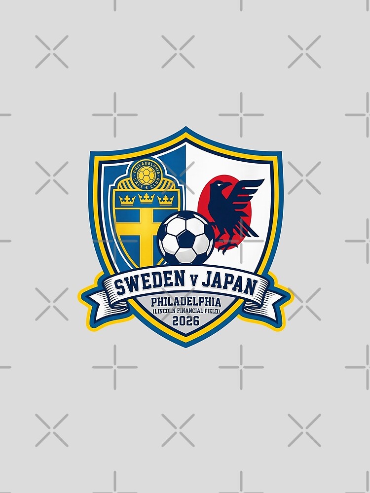 International Soccer Match Sweden vs Japan Philadelphia Crest by Pride Emblem Prints