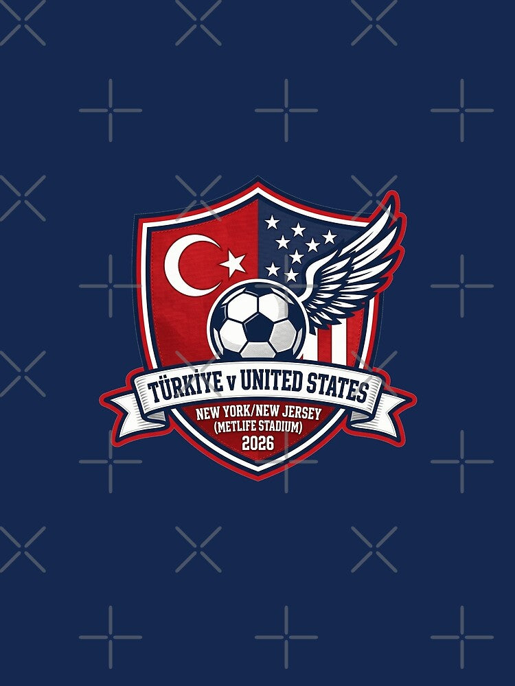 Turkiye vs USA Soccer Match 2026 Commemorative Crest by Pride Emblem Prints