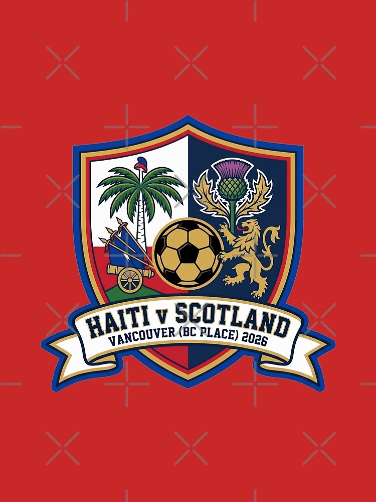 Haiti vs Scotland Soccer Crest Vancouver 2026 Match Vibe by Pride Emblem Prints