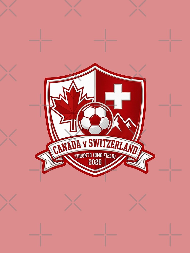 Canada Switzerland Soccer Match 2026 Crest Athletic Vibe by Pride Emblem Prints