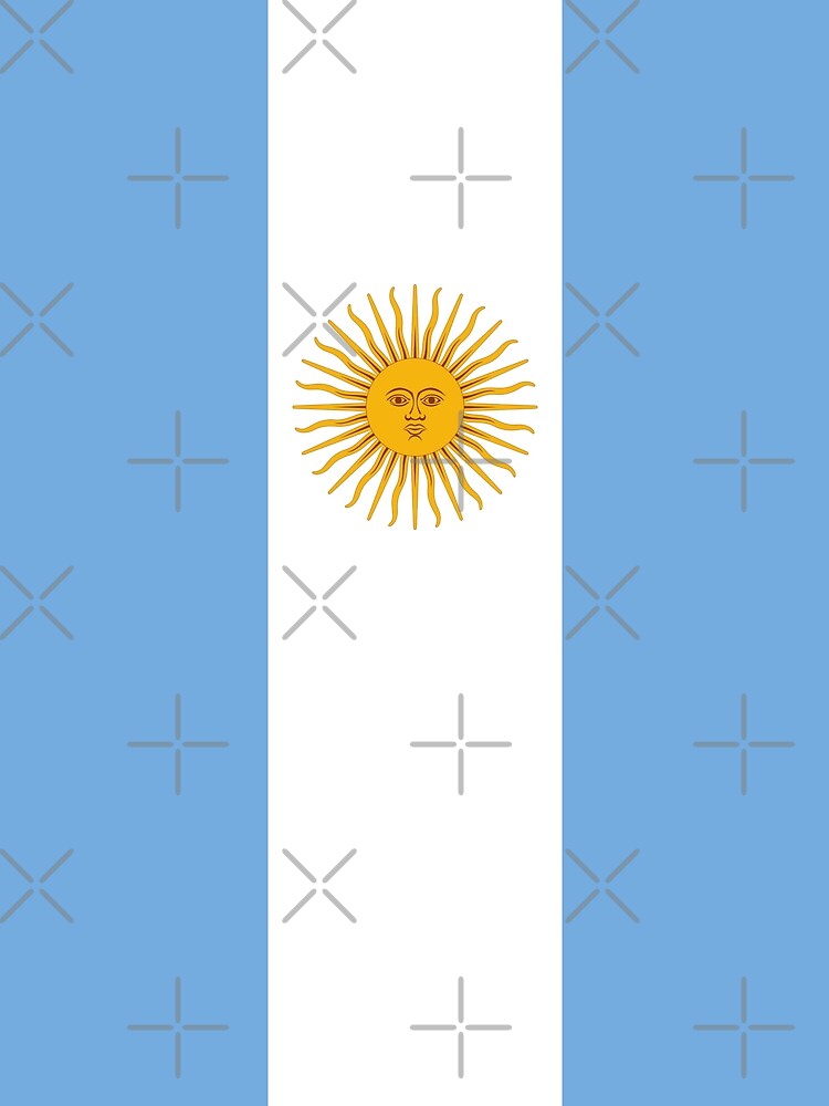 Argentina Flag Vertical Design - Celebrate Your Argentine Heritage by ramiro