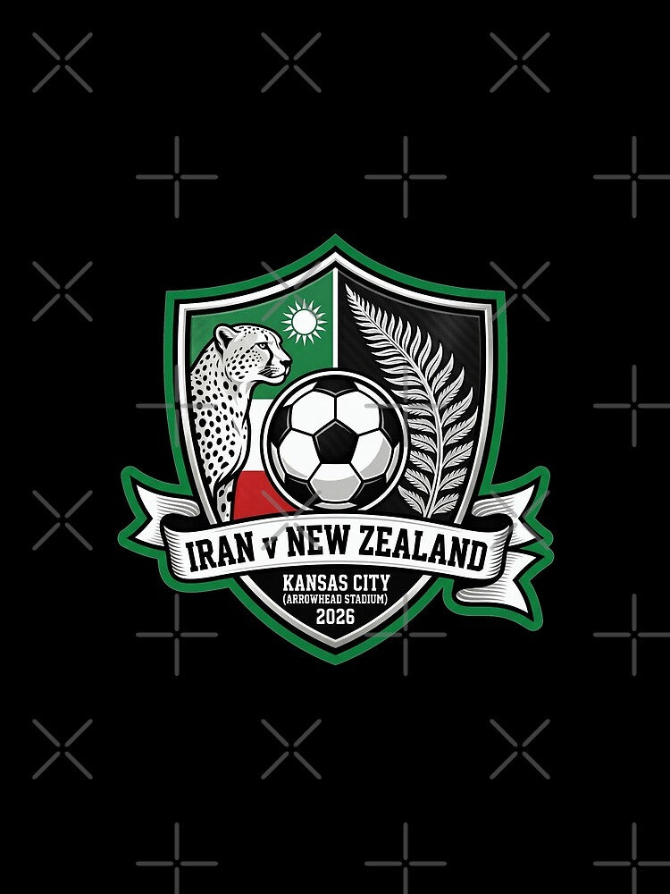 Iran vs New Zealand Soccer Match Commemorative Crest by Pride Emblem Prints
