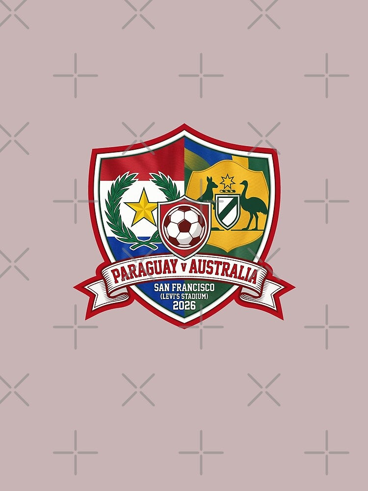 Paraguay Australia Soccer Match 2026 San Francisco Crest by Pride Emblem Prints
