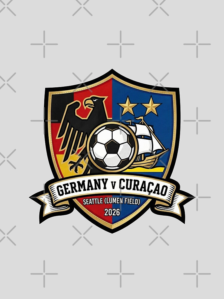 Germany vs Curacao International Soccer Match Seattle Crest by Pride Emblem Prints