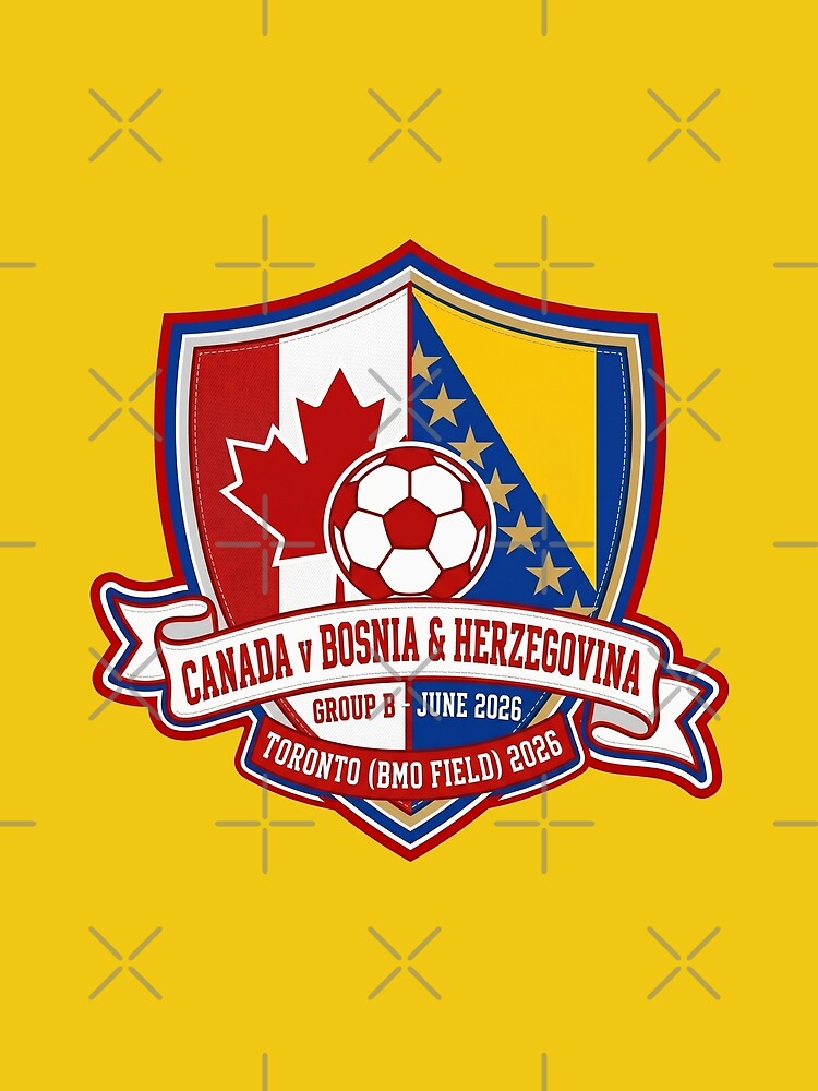 Canada Bosnia Soccer Match Toronto 2026 Crest by Pride Emblem Prints