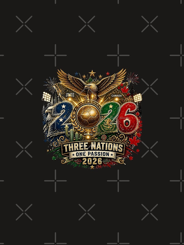 Three Nations One Passion 2026 Vintage Soccer Celebration | USA Mexico Canada Fan Design by VectorJoy