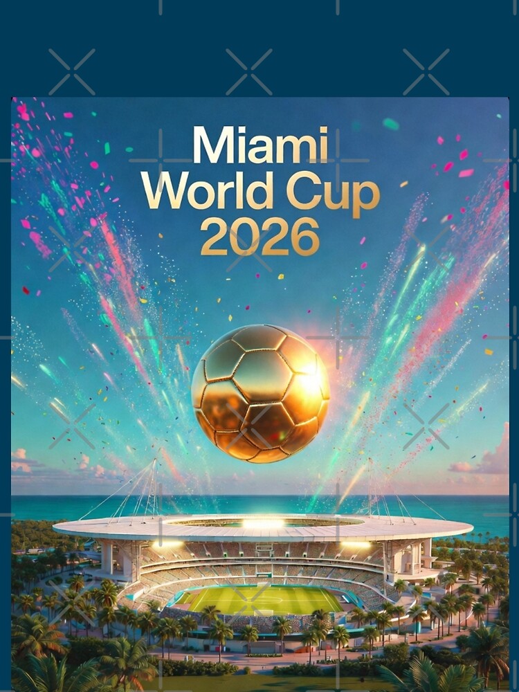 Miami World Cup 2026 Soccer Celebration Poster by Nexus Space