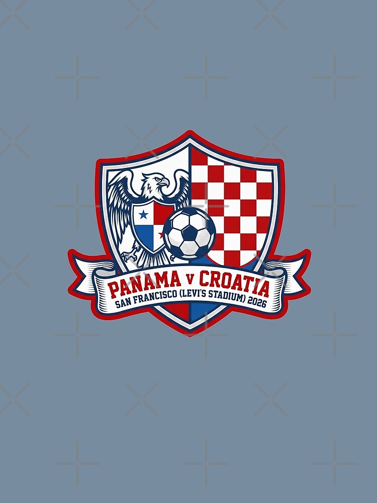 Panama Croatia Soccer Match 2026 Commemorative Sports Crest by Pride Emblem Prints