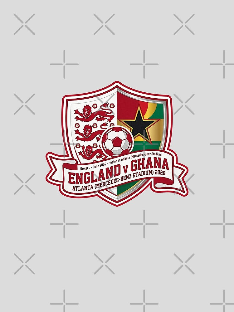 England vs Ghana Atlanta Soccer Match Commemorative Shield by Pride Emblem Prints