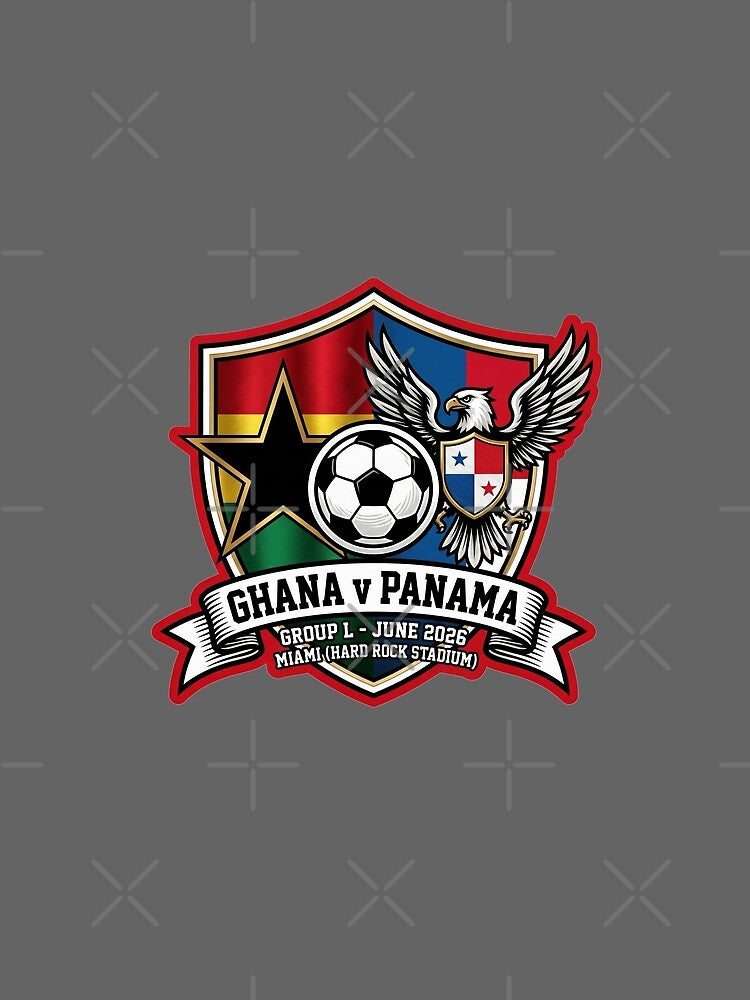 Ghana vs Panama Soccer Match 2026 Miami Crest by Pride Emblem Prints