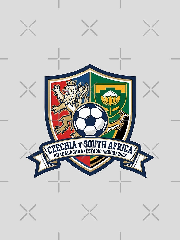 Czechia vs South Africa Football Match Commemorative Crest by Pride Emblem Prints