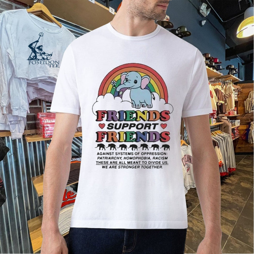 Friends Support Friends Environmental Awareness Kawaii T-shirt