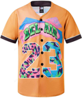 Personalized Orange Shirts Hip Hop 90S Fashion Custom Number Idea Gift For Fans Baseball Jersey