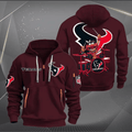 Houston Texan Football Team Quarter Zip Hoodie Rocking Drummer Football Fan Gift
