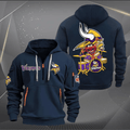 Minnesota Vikings Football Team Quarter Zip Hoodie Rocking Drummer Football Fan Gift
