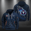 Tennessee Titans Quarter Zip Hoodie Football Team Logo Gift For Fan
