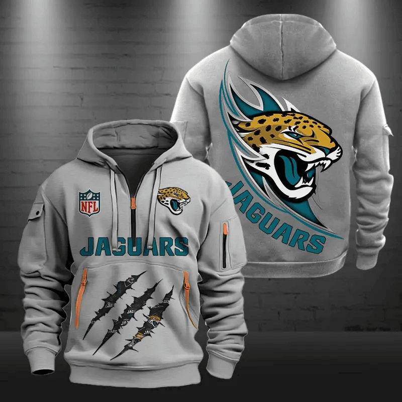 Jacksonville Football Team Quarter Zip Hoodie Team Logo Gift For Fan