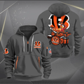Cincinnati Bengal Quarter Zip Hoodie Rocking Drummer Custom Name Gift For Fan