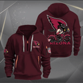Arizonna Cardinals Quarter Zip Hoodie Biker Taz Custom Name Gift For Fan