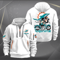 Miami Dolphins Quarter Zip Hoodie Biker Taz Custom Name Gift For Fan