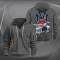 New York Yankes Baseball Team Quarter Zip Hoodie Rocking Drummer Custom Name Fan Gift