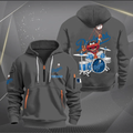 Los Angeles Dodgers Baseball Team Quarter Zip Hoodie Rocking Drummer Custom Name Fan Gift