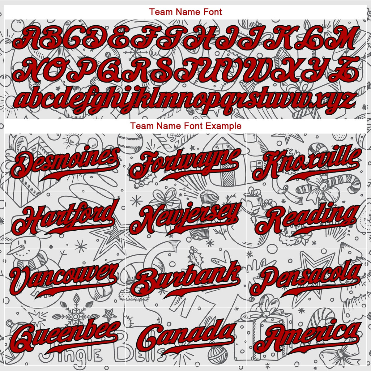 Custom Gray Red-Black Christmas 3D Authentic Baseball Jersey