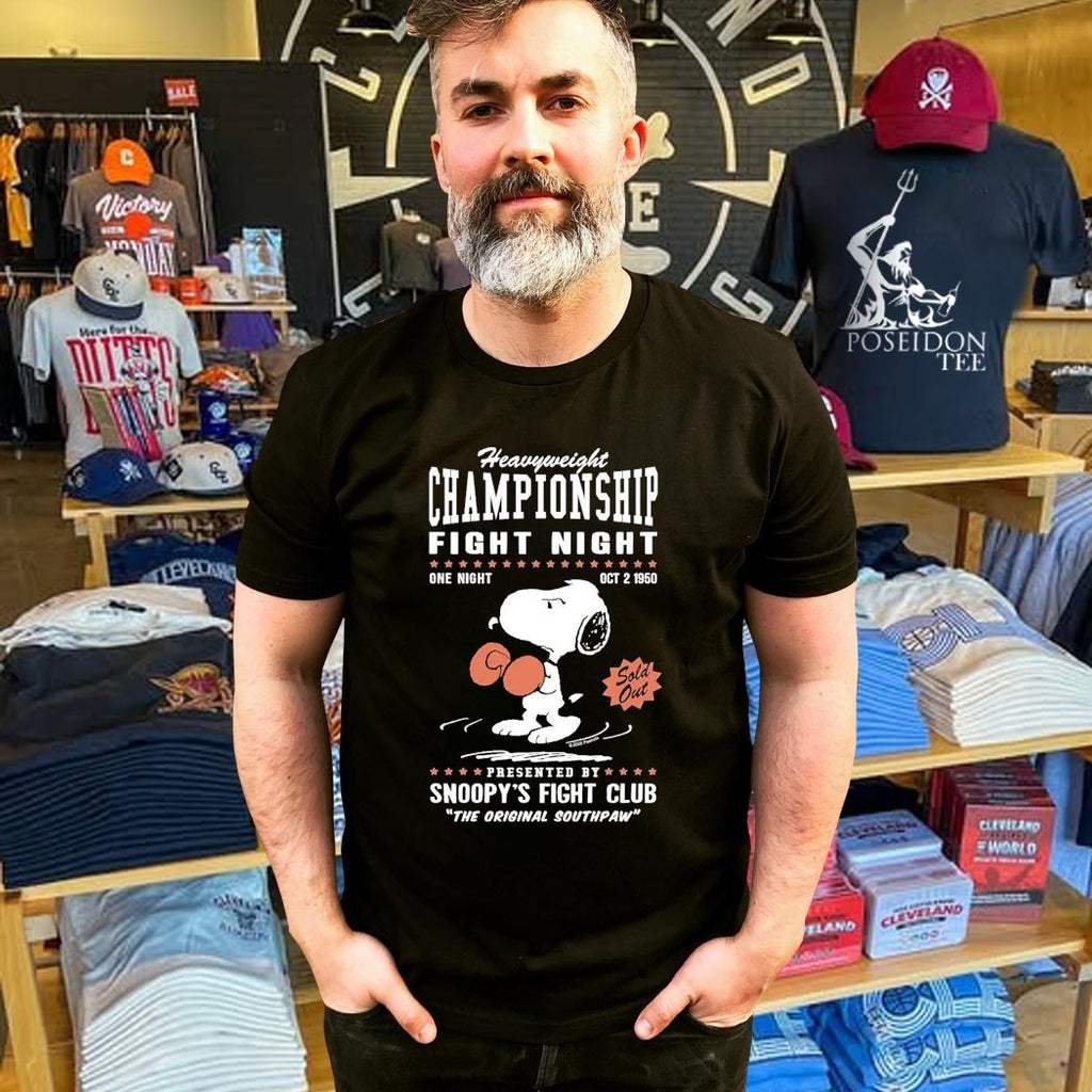 Heavyweight Championship Fight Night Snoopy’s Fight Club The Original Southpaw T-shirt