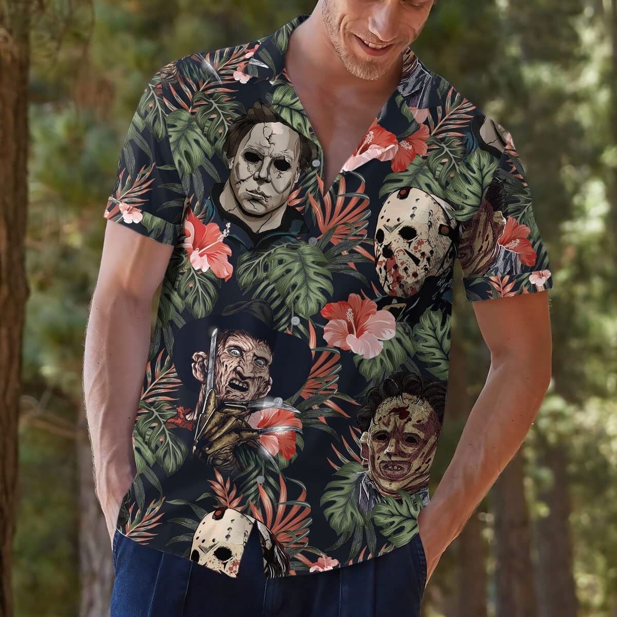 Horror Halloween Hawaiian Hawaii Shirt