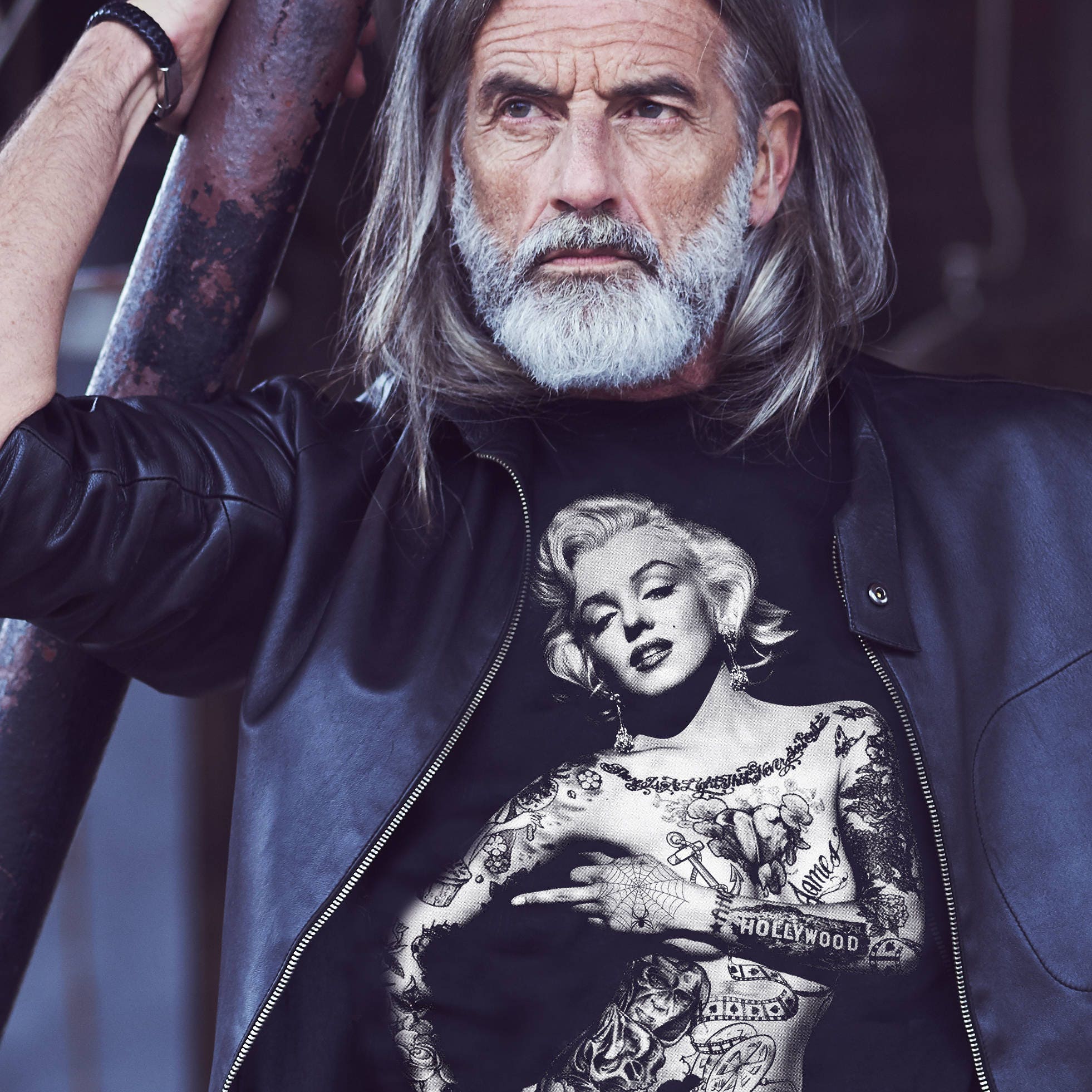 Cool Marilyn Ink Love T-Shirt Black - Men's Tattoo Tee Shirt Print Size S-XXXXXL