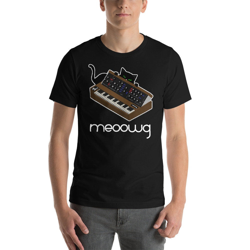 Funny Synthesizer T shirt Cat Meow