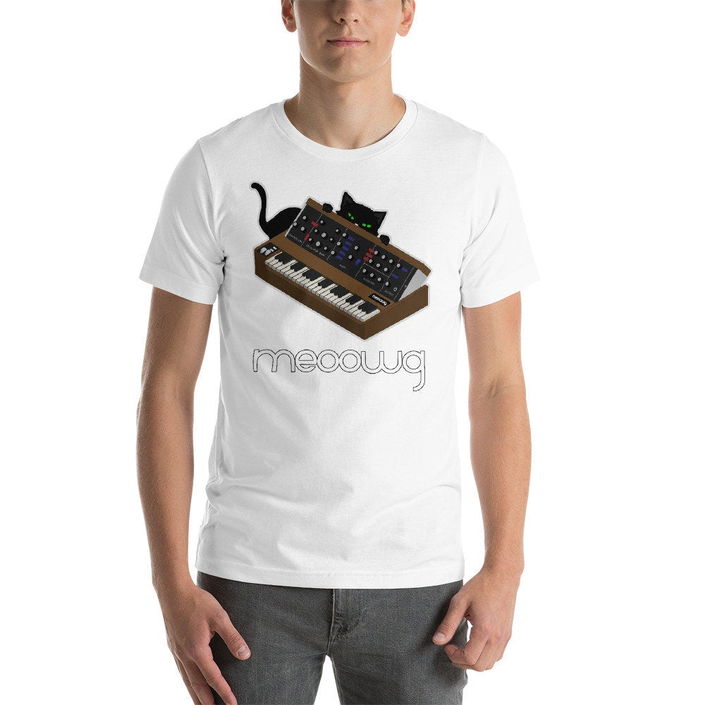 Funny Synthesizer T shirt Cat Meow
