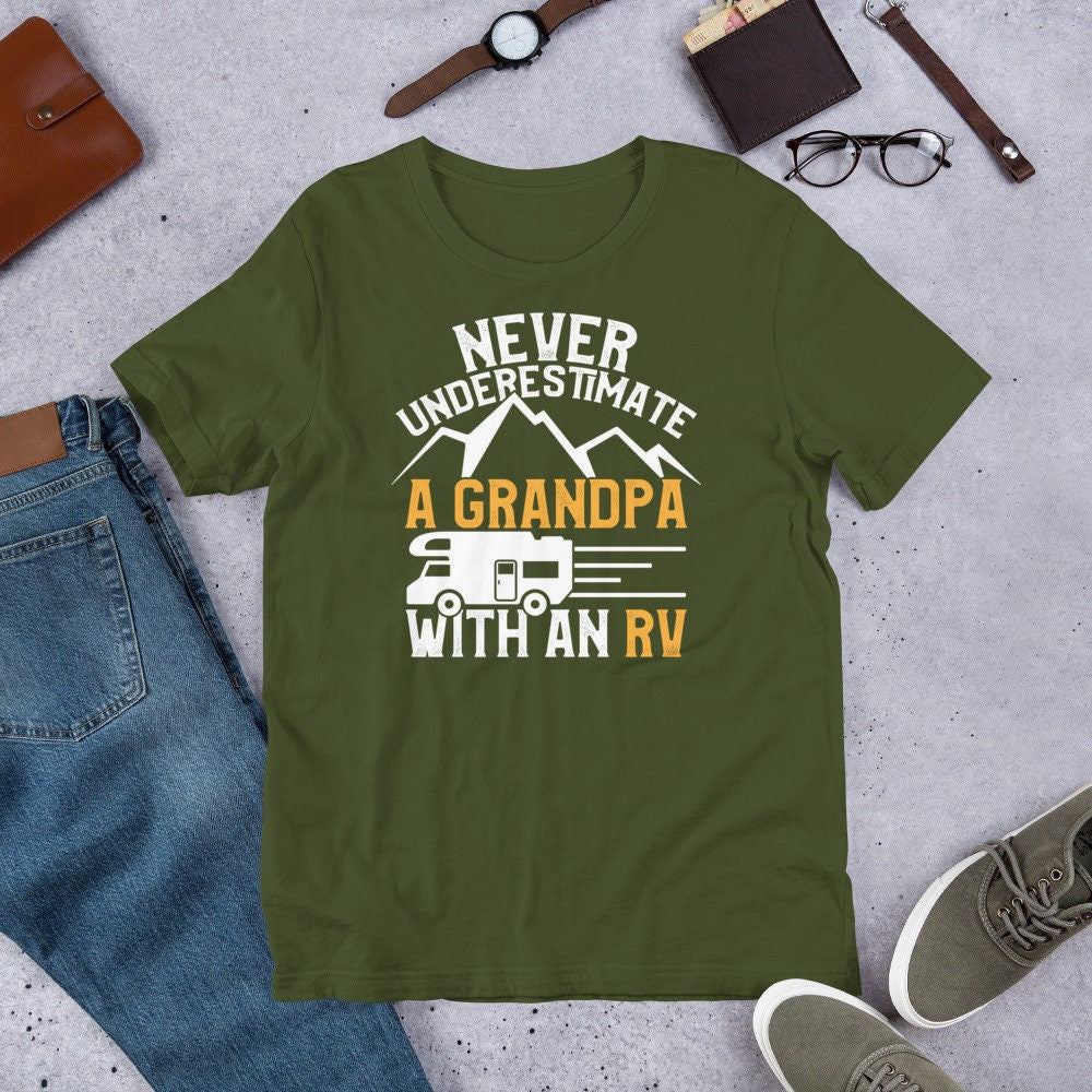 Grandpa RV Shirt Never Underestimate A Grandpa with an RV Tee