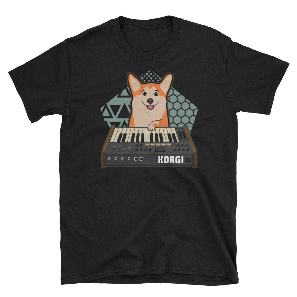 Funny Synthesizer T-Shirt For Corgi Dog Lover
